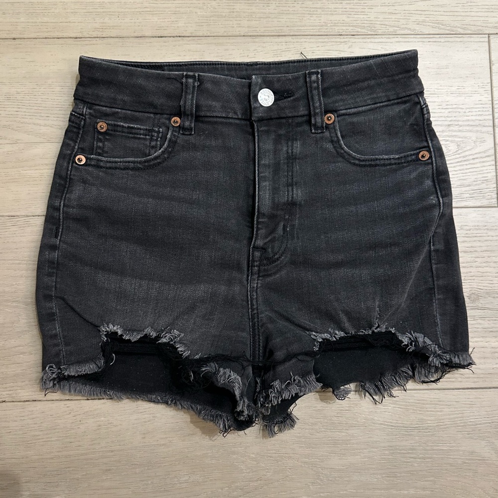American Eagle Dark Gray Stretch Jeans shorts Size 0‎